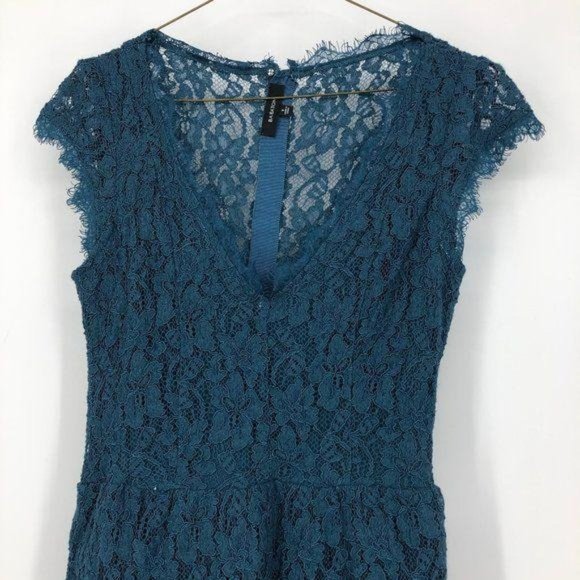SOLD - Babaton Tobias teal lace dress size 8 - Picture 8 of 16